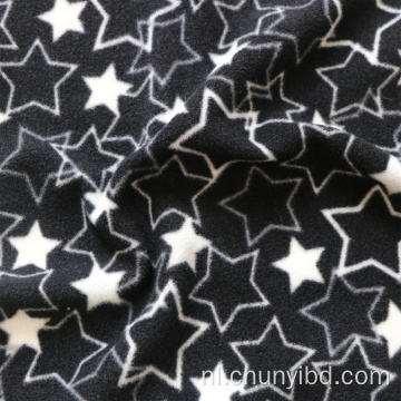 Heet verkopen de laatste ontwerpen sterrenpatroon mode bedrukte pool fleece stof